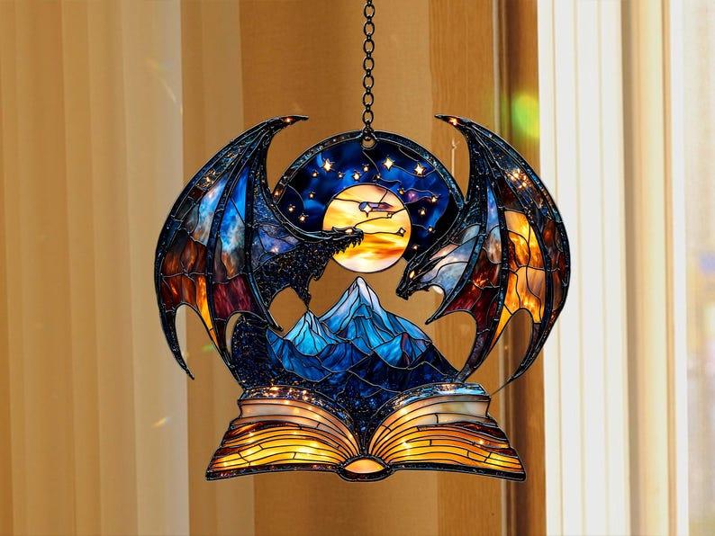 Night Court Suncatcher for Fantasy Book Lovers, Throne of Glass and Acotar Gifts for Readers, Gift Hangable Decoration