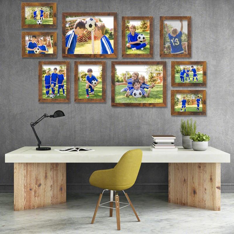 10 Pack Picture Frames, Picture Frames Collage Wall Decor, Gallery Wall Frame Set for Wall Mounting, Multi Sizes Including 8x10, 5x7, 4x6  Photo Frames