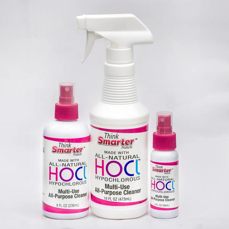 Think Smarter Products Three (3) - Pack (2oz, 8oz & 16oz) HOCl Hypochlorous Spray for Multi Use