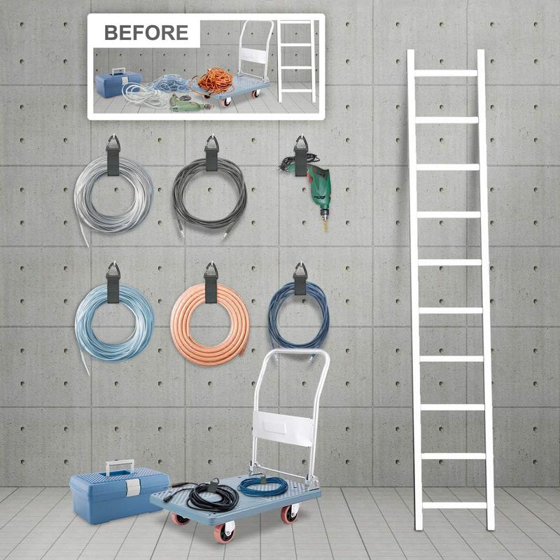 Extension Cord Organizer, Cable Storage Strap with Triangle Buckle for Hanging, Home Organizers, Happy Christmas Hangable Hangers