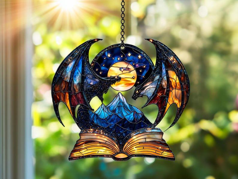 Night Court Suncatcher for Fantasy Book Lovers, Throne of Glass and Acotar Gifts for Readers, Gift Hangable Decoration