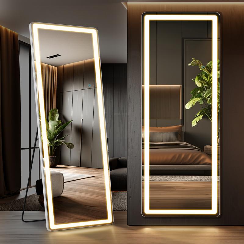 furnishflex 3 Color Lighting Mirror with LED Lights, 64