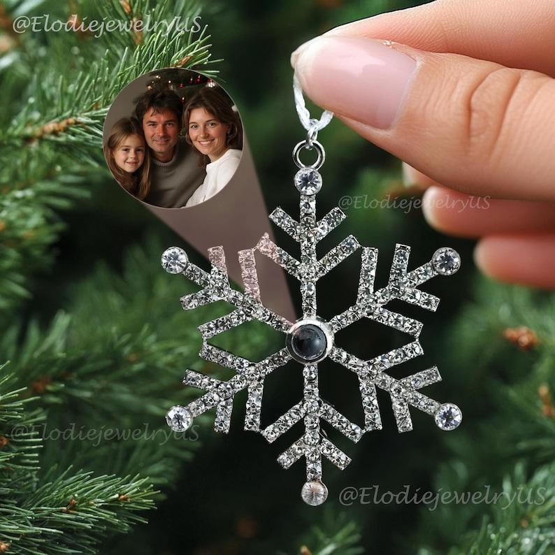 Christmas Photo Ornament, Personalized Family Picture Ornament, Memorial Ornament, Memory Projection Ornament, Photo Ornament Gifts