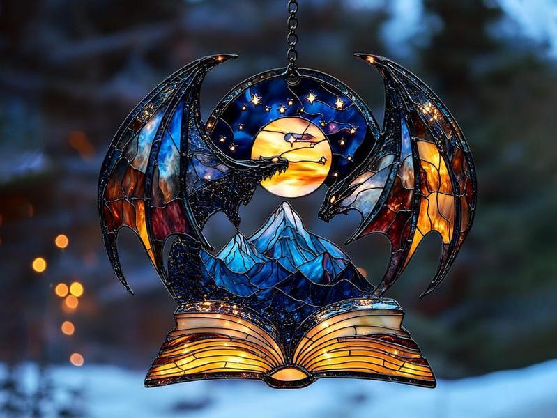 Night Court Suncatcher for Fantasy Book Lovers, Throne of Glass and Acotar Gifts for Readers, Gift Hangable Decoration