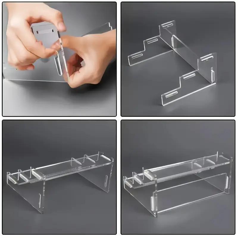 Acrylic Display Rack, 1 Count Modern 3 Layer Clear Perfume Cosmetic Storage Rack, Desktop Storage Organizer for Bathroom, Bedroom, Living Room, Office