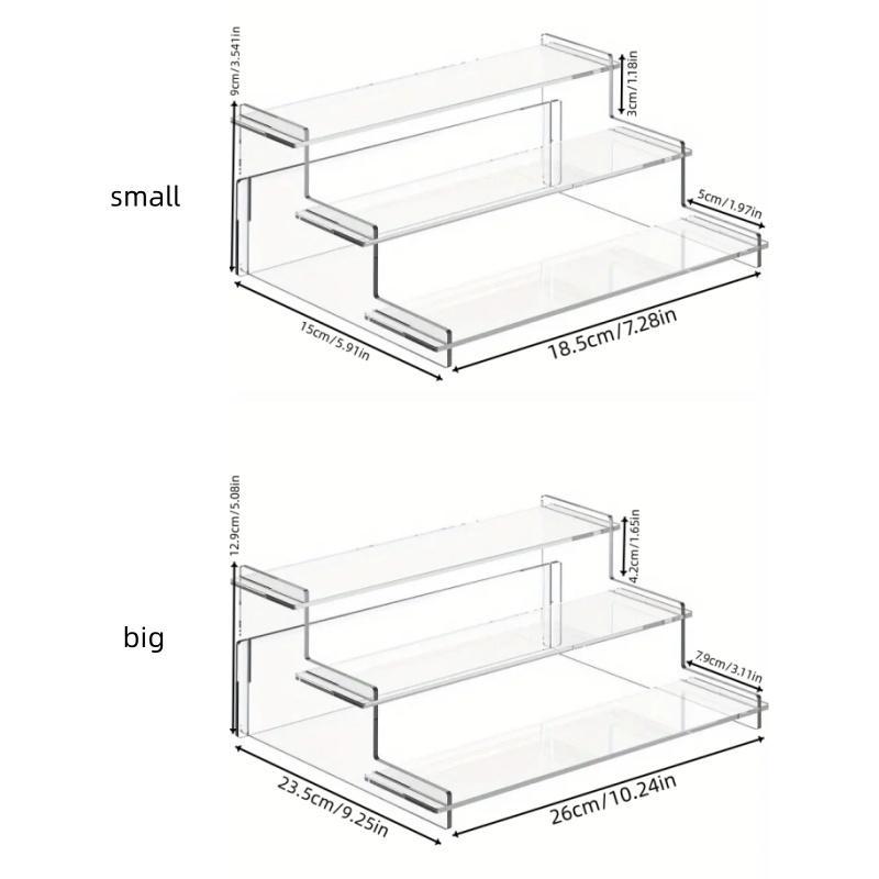 Acrylic Display Rack, 1 Count Modern 3 Layer Clear Perfume Cosmetic Storage Rack, Desktop Storage Organizer for Bathroom, Bedroom, Living Room, Office