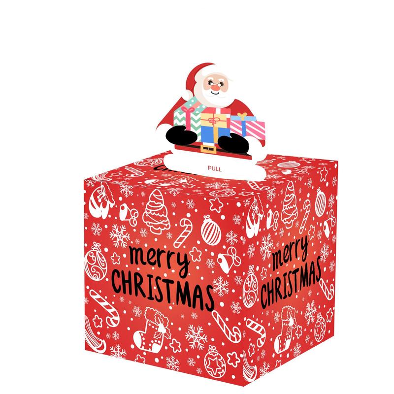 Christmas Themed Money Box, 1 Count Surprise Money Box with Clear Bag, Party Gift for Birthday & Wedding & Anniversary