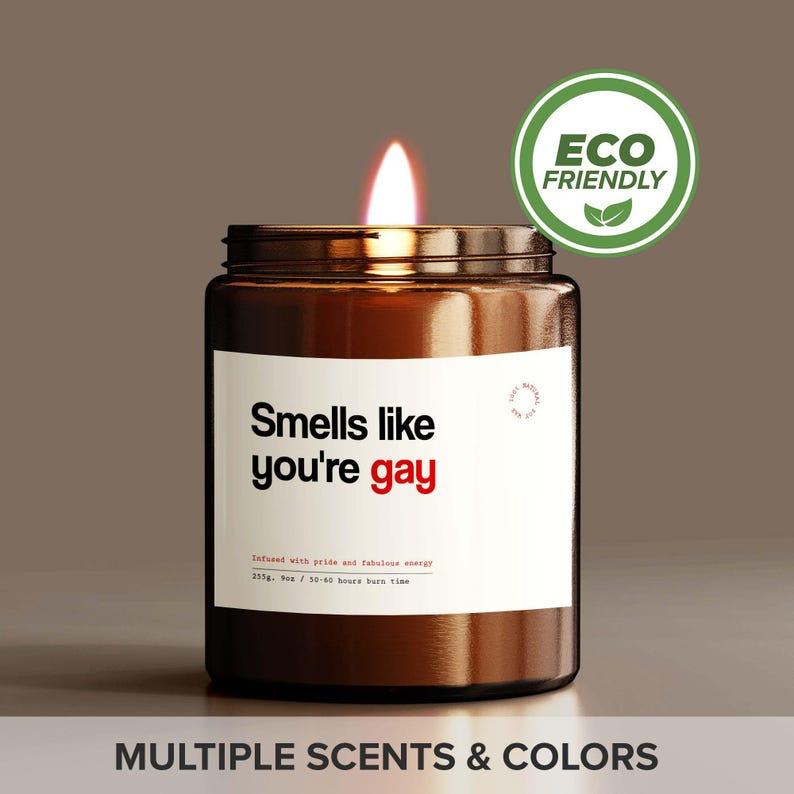 Funny LGBTQ Candle Gift, Proudly Gay Candle for Friends, Perfect Gift for Holidays or Birthdays, Unique Personal Expression