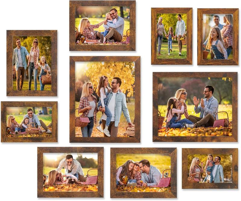 10 Pack Picture Frames, Picture Frames Collage Wall Decor, Gallery Wall Frame Set for Wall Mounting, Multi Sizes Including 8x10, 5x7, 4x6  Photo Frames