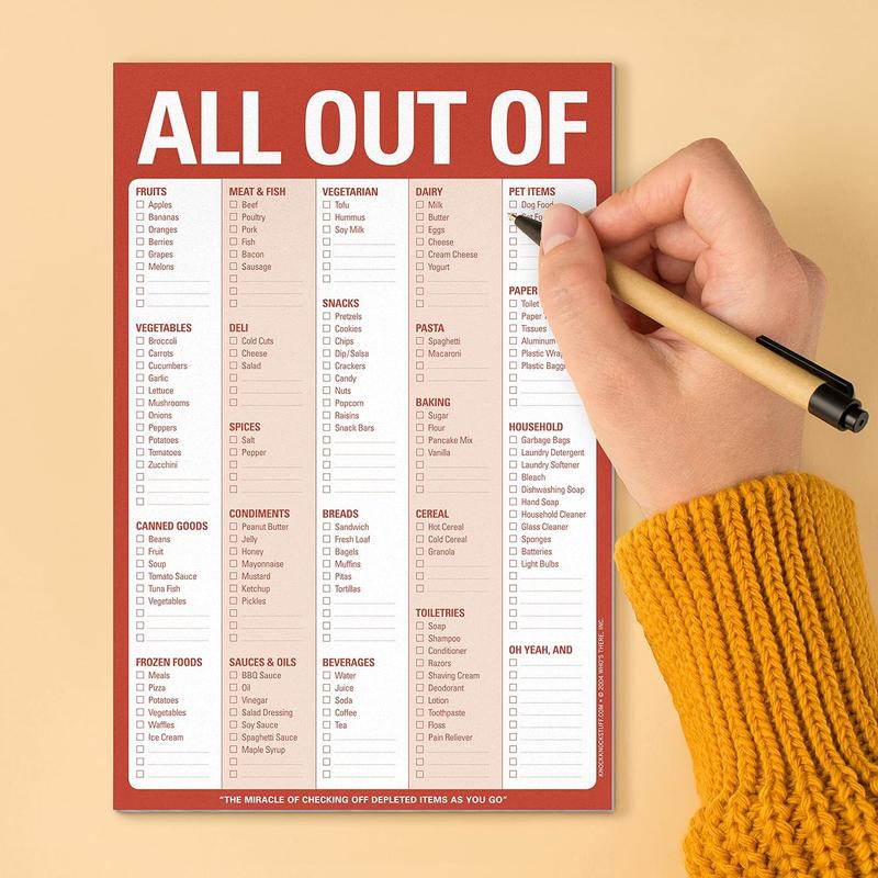 60 Sheets Grocery List Magnet Pad for Fridge Grocery Shopping for Home. Size 6”x 9” Decor Household