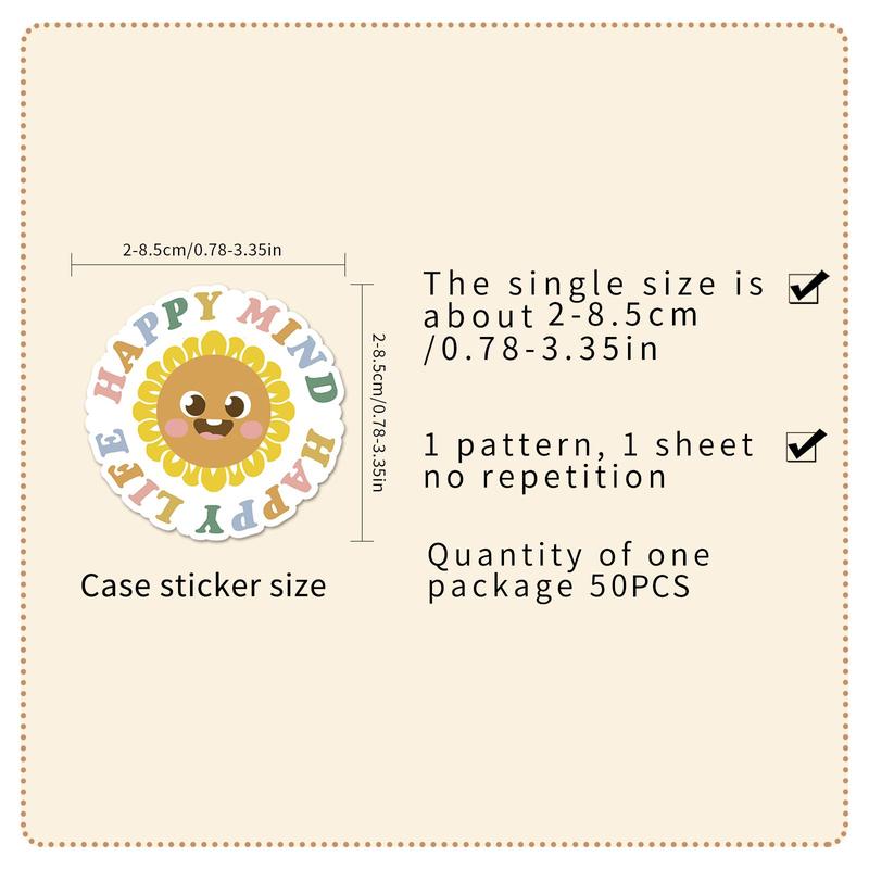 Mental Health Slogan Sticker, 50pcs set Waterproof Self Adhesive Decor Paper, Decor Sticker for Gift Greeting Card Water Bottle Laptop Phone