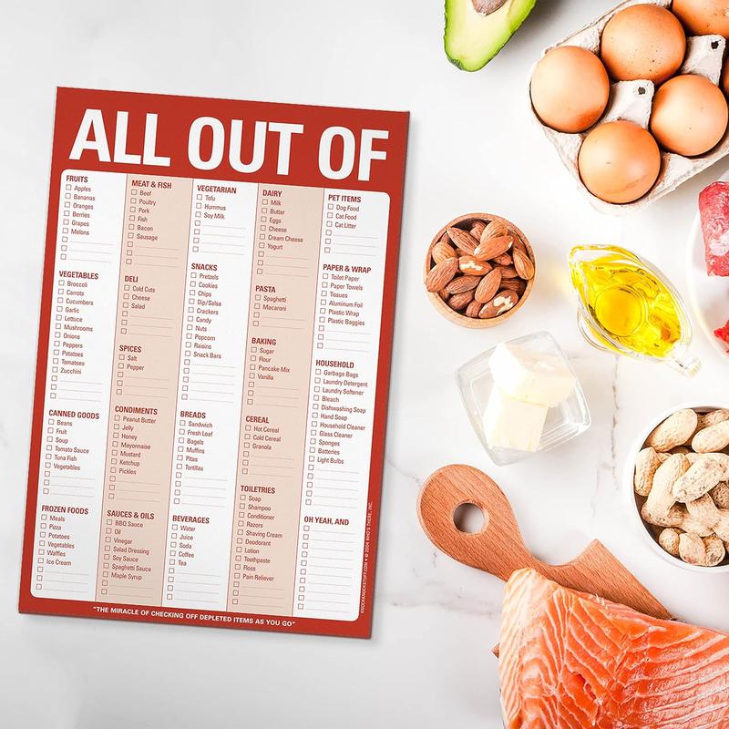 60 Sheets Grocery List Magnet Pad for Fridge Grocery Shopping for Home. Size 6”x 9” Decor Household