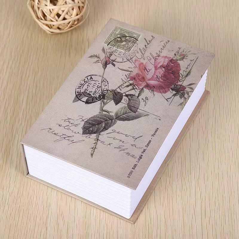 Creative Book Storage Box, 1 Count Rose Pattern Key Design Book Safe, Home Office Storage Box for Card Cash Necklace Jewelry