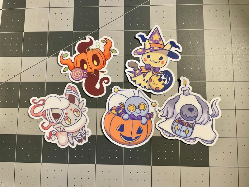 Pokemon Stickers - Halloween Theme