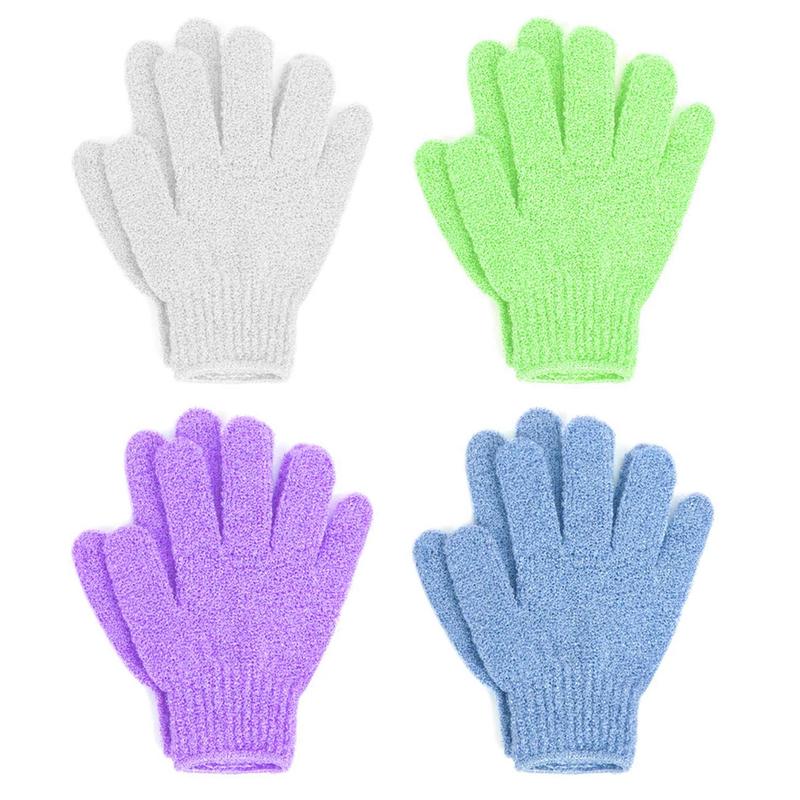 Exfoliating Bath Gloves, Pack of 4