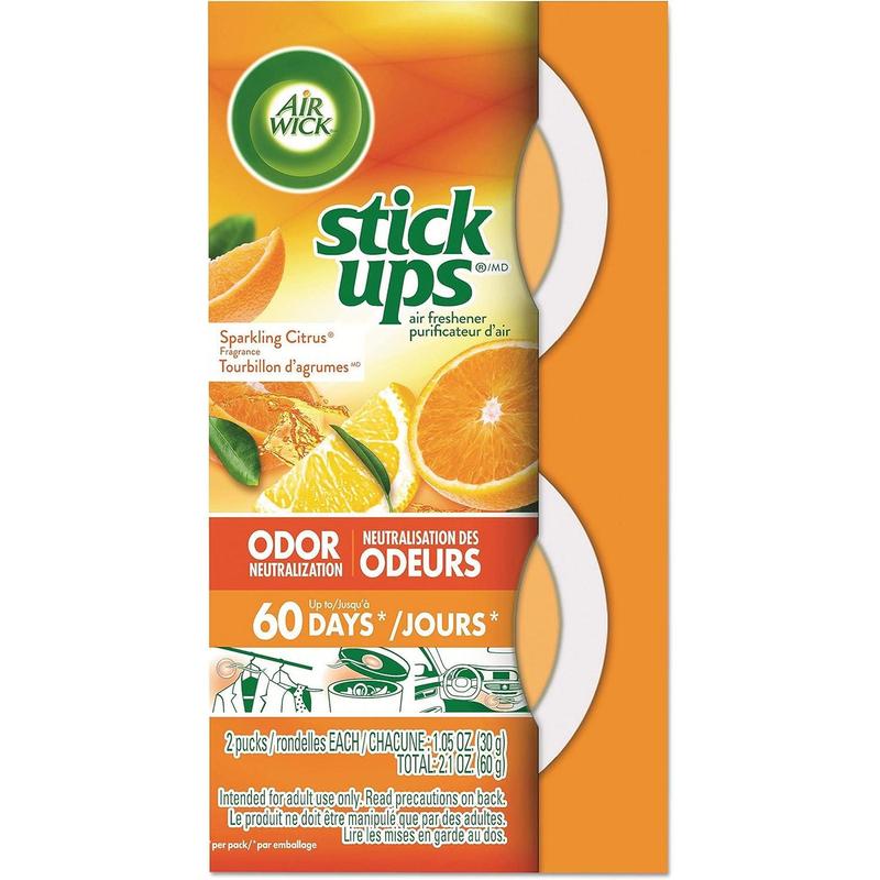 Air Wick Stick Ups Air Freshener, Sparkling Citrus, 2Ct