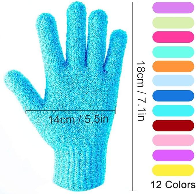 24 pcs Exfoliating Shower Gloves, Double Sided Bath Gloves Deep Clean Dead Skin for Spa Massage Beauty Skin Shower Body Scrubber Bathing Accessories.