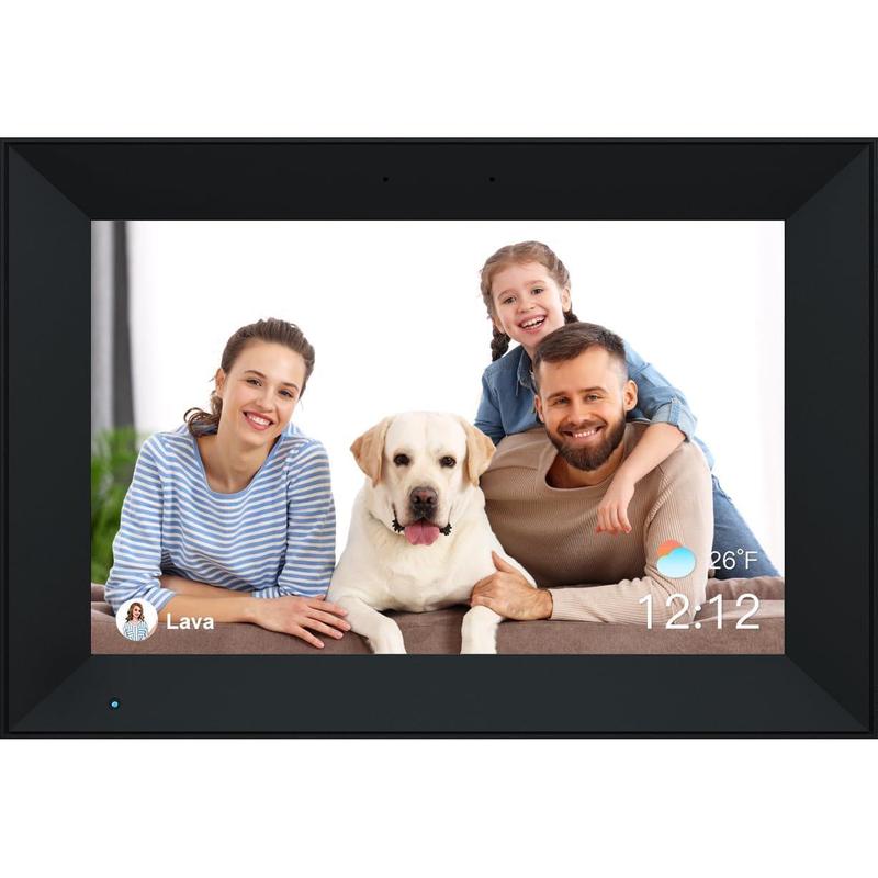 Digital Picture Frame 10.1 Inch WiFi Digital Photo Frame with IPS HD Touchscreen with 32GB Storage, Auto-Rotate Easy Setup to Send Photos or Videos Via AiMOR App from Anywhere