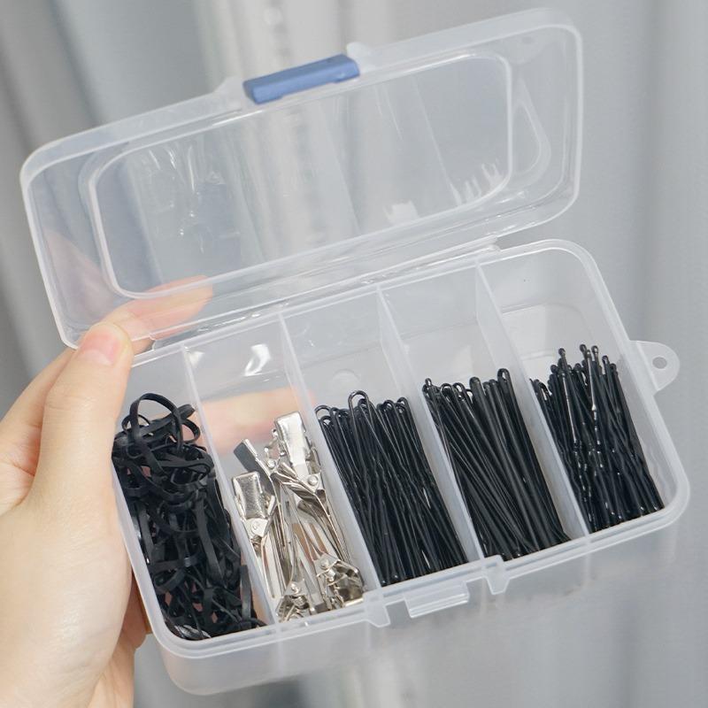 Clear 5-compartment Storage Box, 2 Counts Dustproof Jewelry & Small Item Organizer, Home Organizer for Travel & Daily Use