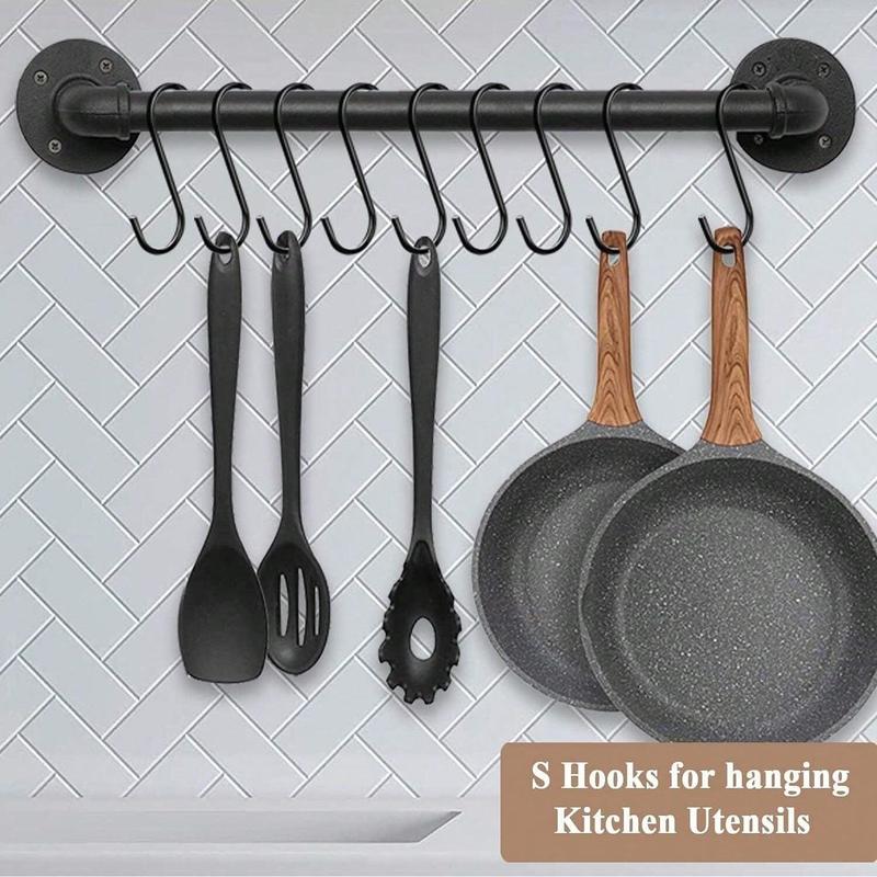 Heavy Duty S Shaped Hook, 10pcs set Durable Iron Hook, Multifunctional Hook for Hanging Pans Pots Plants Bags Towels, Home Organizer