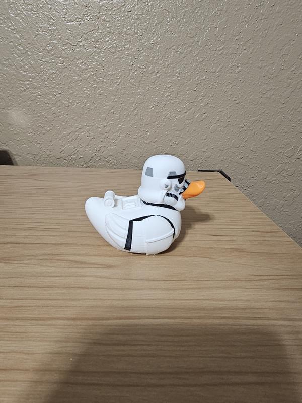 3D Printed Stormtrooper Figurine for Duck Collectors and More - Quirky Home Decor Multicolor Ornaments