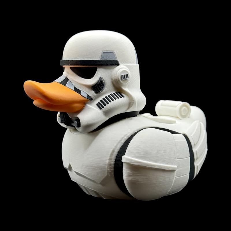 3D Printed Stormtrooper Figurine for Duck Collectors and More - Quirky Home Decor Multicolor Ornaments