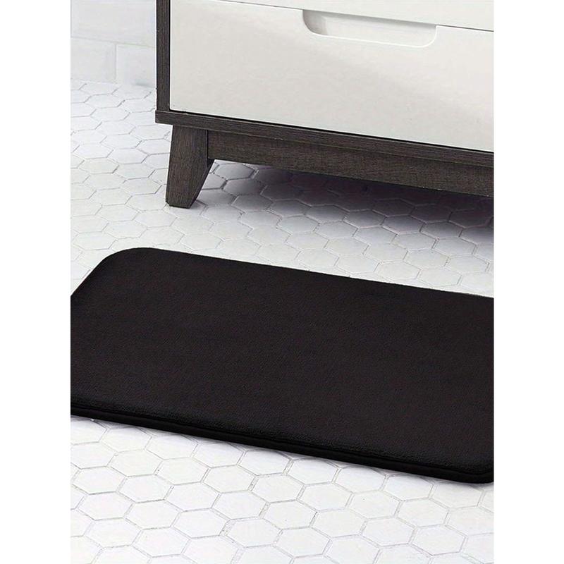 3Pcs Set Memory Foam Bath Mat, Plain and Classic, Suitable for Bathroom, Toilet, and Home Decor SHEIN