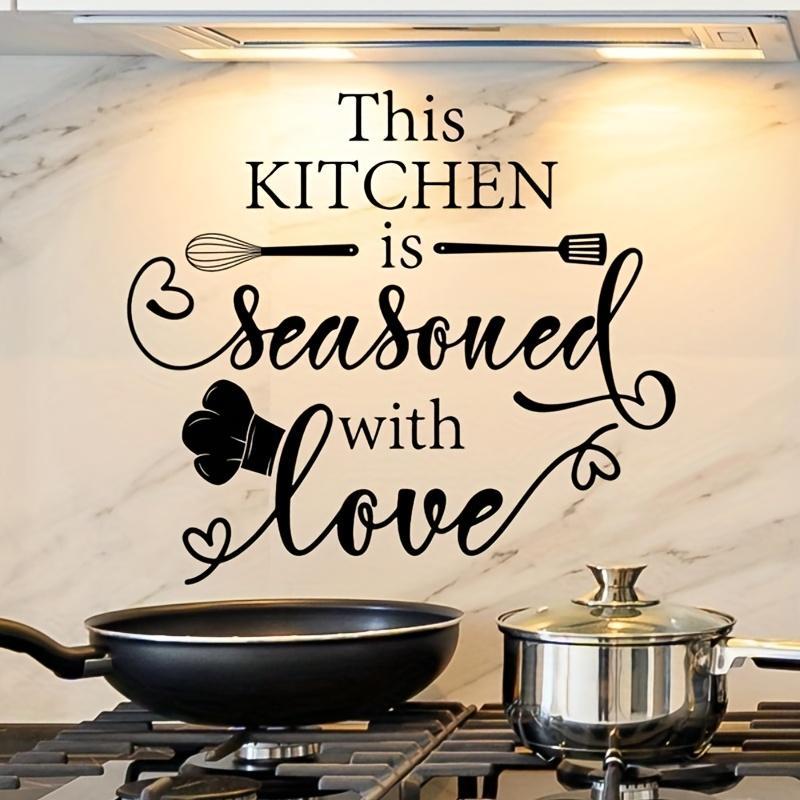 Kitchen Themed Wall Sticker, 1 Set Self Adhesive Wall Decal, Decorative Sticker for Home Kitchen Dining Room, Home Decor Supplies