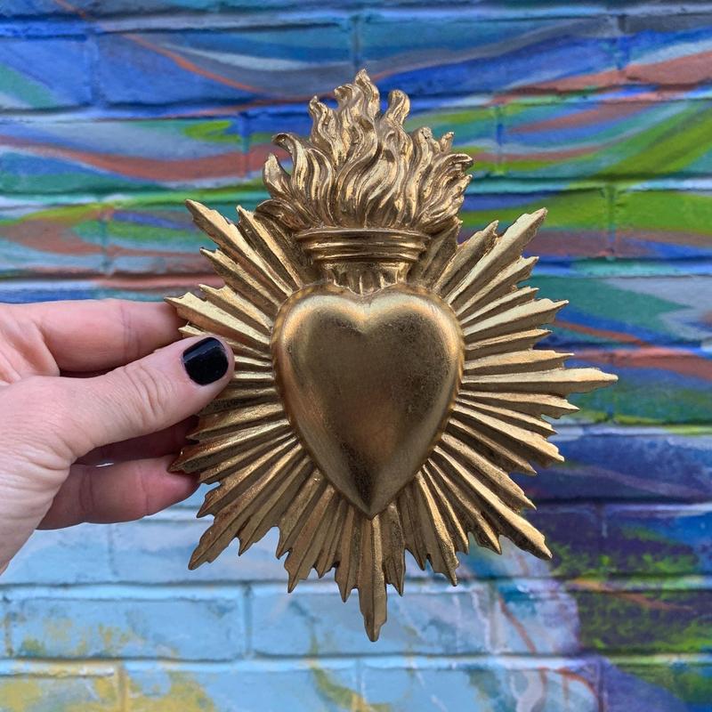 Deco Ex-Voto Gold Wall Hanging Decor | Radiant Heart