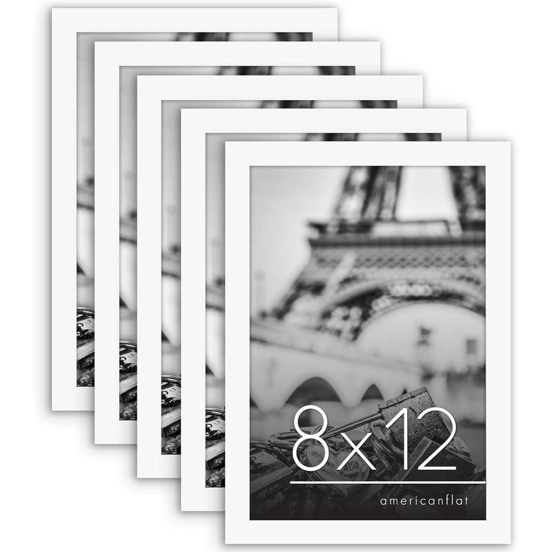 Poster Frame with Polished Plexiglass - Set of 5 - Galleria Collection - Gallery Wall Frame Set for Wall Display - Black  Unframe Decor Photo