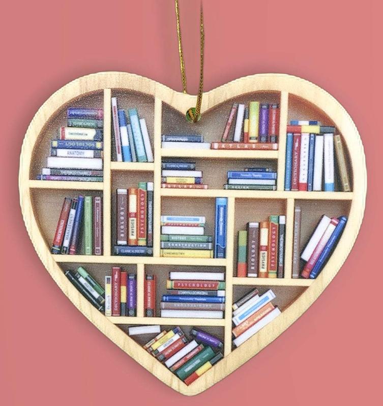 Book Lovers Tree Ornaments Decor Hanging