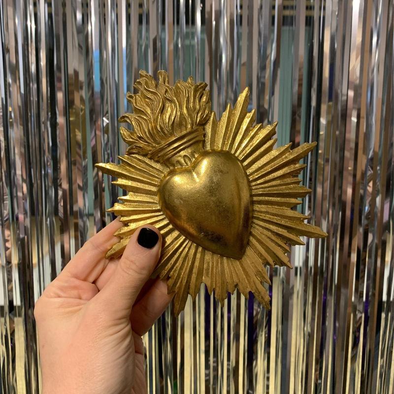 Deco Ex-Voto Gold Wall Hanging Decor | Radiant Heart