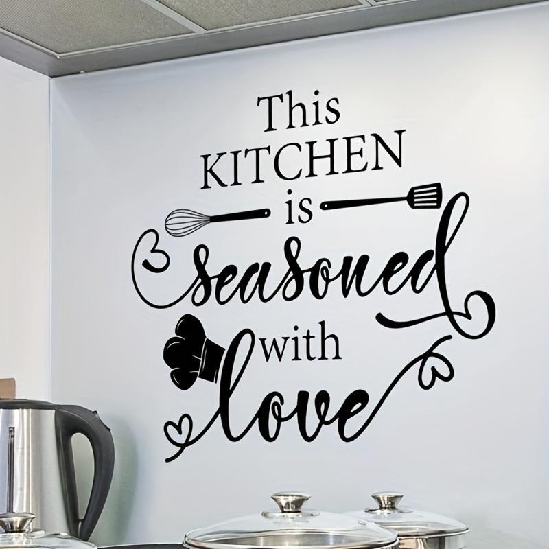 Kitchen Themed Wall Sticker, 1 Set Self Adhesive Wall Decal, Decorative Sticker for Home Kitchen Dining Room, Home Decor Supplies