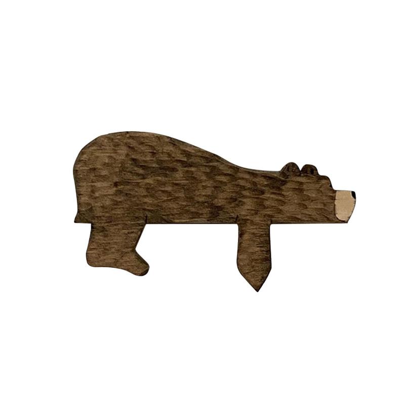 Wooden Bear Shaped Door Hanger, 1 Count Country Style Bear Design Door Decoration, Festive & Party Supplies for Home Decor