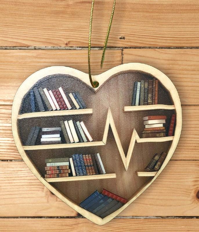 Book Lovers Tree Ornaments Decor Hanging