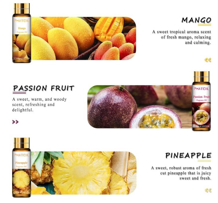 9PCS Fruity Essential Oils Gift Set, 10ml 0.33fl.oz Fragrance Oils for Soap, DIY Candle, Bath Bombs Making, Fruit Scented Oils for Diffusers for Home Room Freshener Perfume Aroma