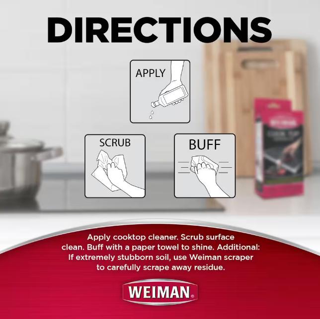 Weiman 2 oz. Glass Cook Top Cleaning Kit - Kit de limpieza