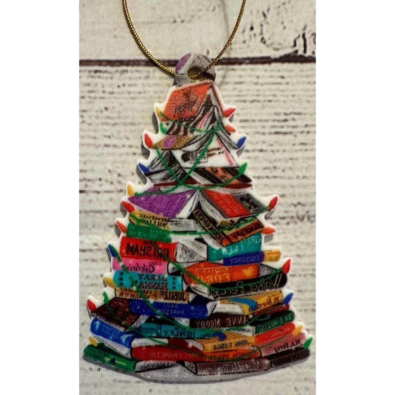 Book Lovers Tree Ornaments Decor Hanging