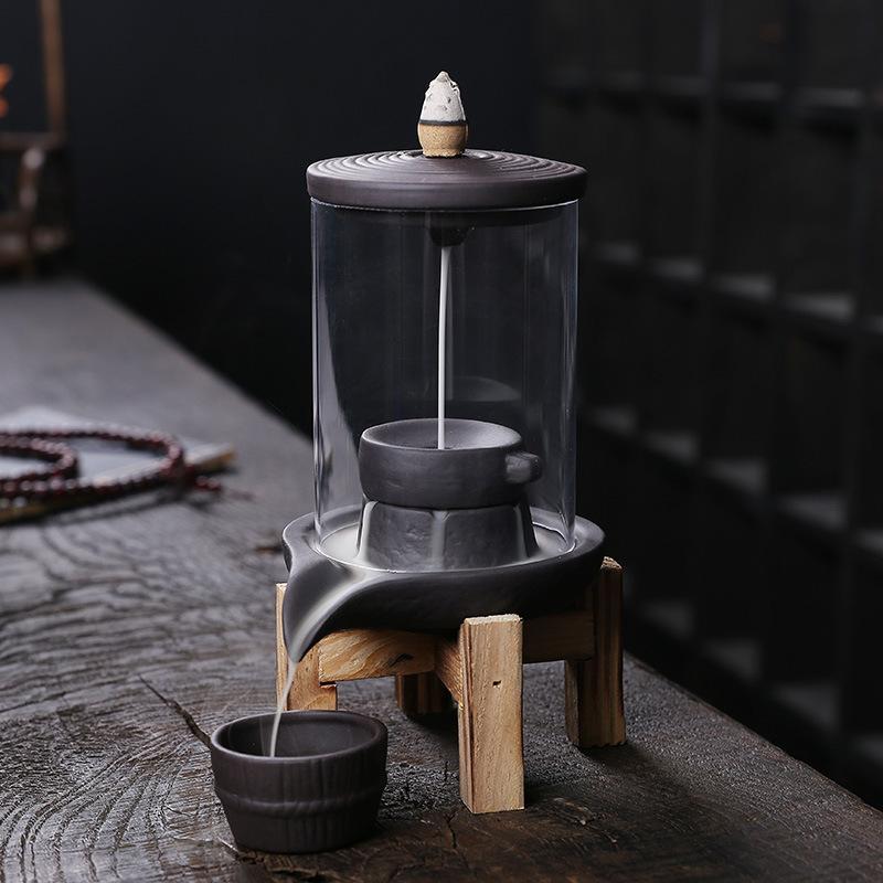 Creative Incense Burner, Ceramic Backflow Incense Burner, Desktop Lucky Peaceful Ornaments, Desktop Decor for Home Office