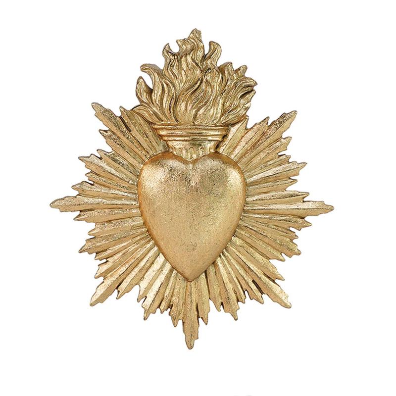 Deco Ex-Voto Gold Wall Hanging Decor | Radiant Heart