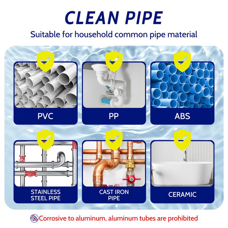 Powerful Pipe Dredging Agent - Quick Cleaning Tool for Kitchen & Toilet Drains, Fast-Acting Household Plumbing Cleaner, Unclogs Sinks in Minutes