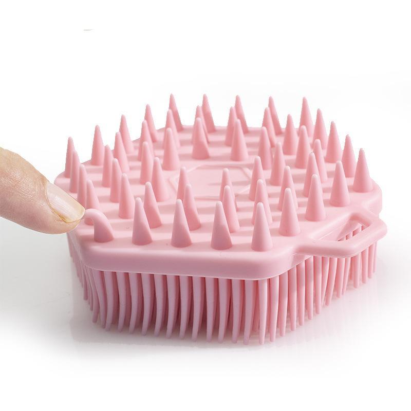 Silicone Scalp Massage Brush, 1 Count Hexagonal Shaped Double-sided Scalp Scrubber, Shampoo Brush, Shower Massage Brush for Home Bathroom