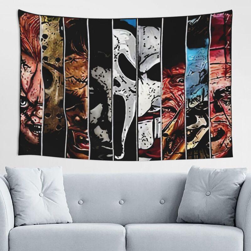 Halloween Horror Michael Myers Art Wall Tapestry and Wall Modern Home Bedroom Decor Tapestry, Multi-Use 60x 40 Inch