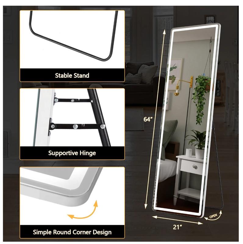 Full Length Mirror with LED Lights, 64