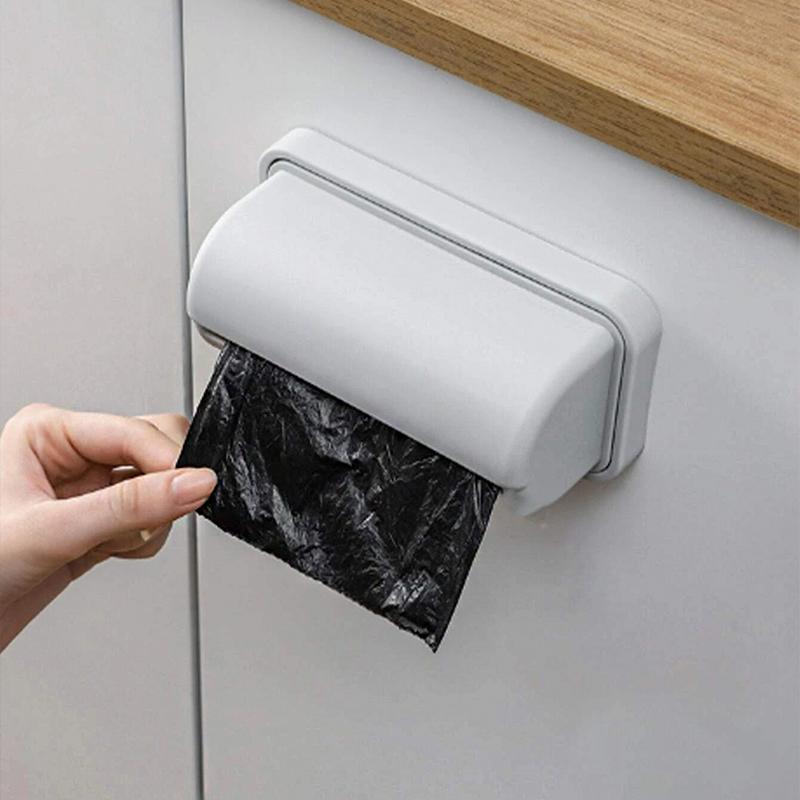 Creative Wall Mounted Household Bin Bag Storage Box, 1 Count Punch-free Garbage Bag Storage Box, Minimalist Trash Bag Dispenser