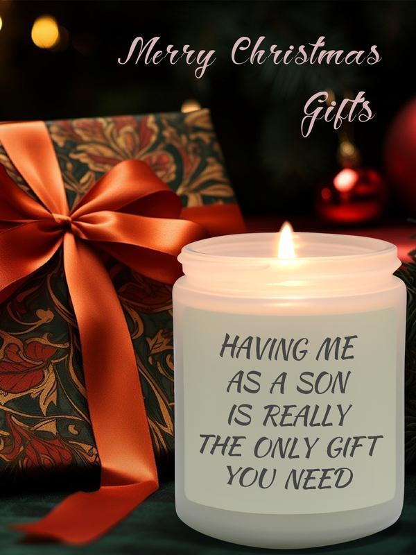 Mom Dad Gifts from Son, Lavender Scented Candle, Present for Birthday Christmas and Mother's Day, Father's Day soy wax party gift