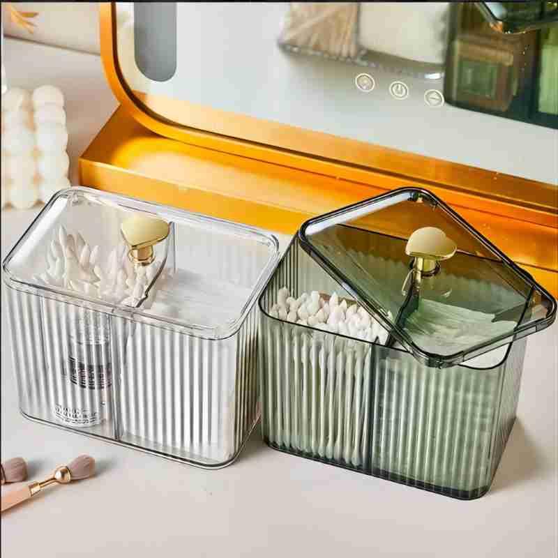 Clear Makeup Tool Storage Box, Desktop Makeup Tool Storage Box, Creative Toothpick Holder, Cosmetic Storage Case, Desktop Storage Box for Home