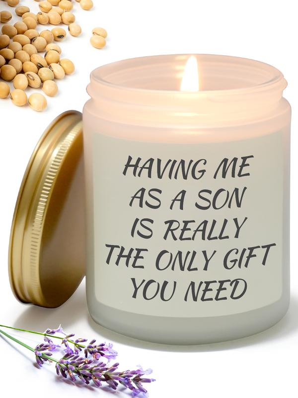 Mom Dad Gifts from Son, Lavender Scented Candle, Present for Birthday Christmas and Mother's Day, Father's Day soy wax party gift