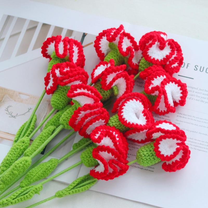 Handmade Crochet Carnations, Handmade Crochet Flowers, Artificial Flower Decorations, Home Decoration Items for Parties, House Decor