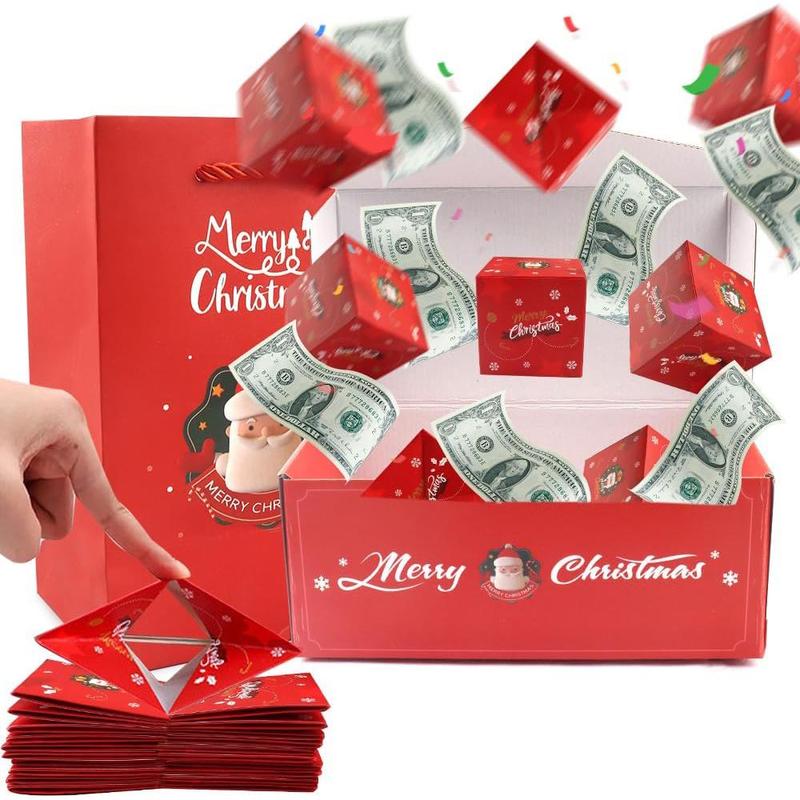 Christmas Bounce Box, 1 Set Creative Christmas Money Box, Surprise Money Box for Birthday Anniversary Wedding Party